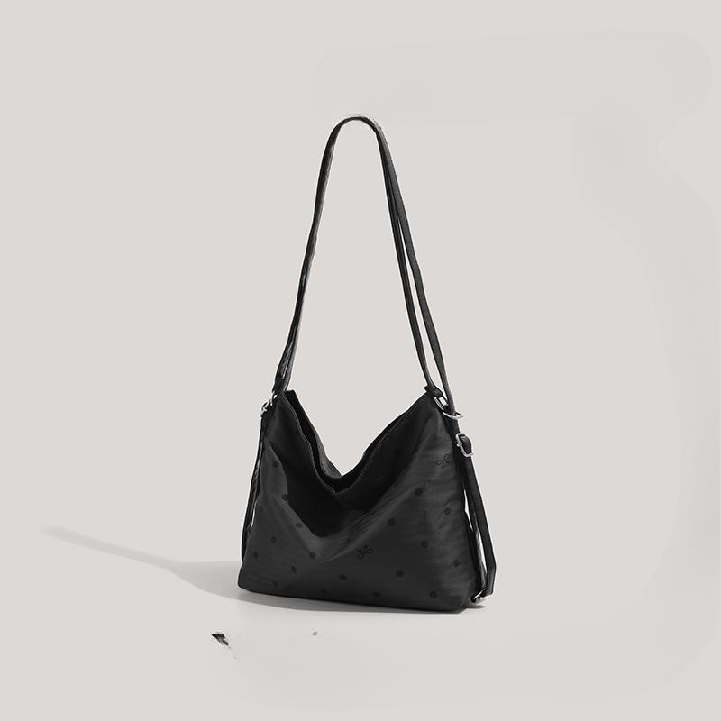 Literary Polka Dot Bow Tote Bag Large Capacity Fashion Trend Backpack Casual Shoulder Bag Women