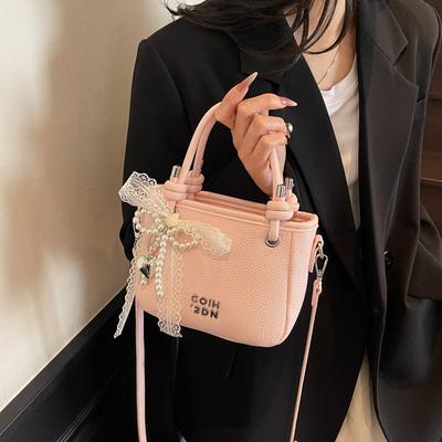 New Foreign Trade Dopamine Fresh and Fashionable Portable Bucket Bag Light Luxury Shoulder Messenger Bag Female Versatile