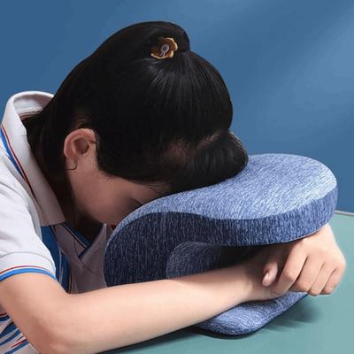 Portable Nap Sleeping Pillow Slow Rebound Lightweight Pillow Cushion Soft Breathable Face Down Desk Pillow Cervical Protection