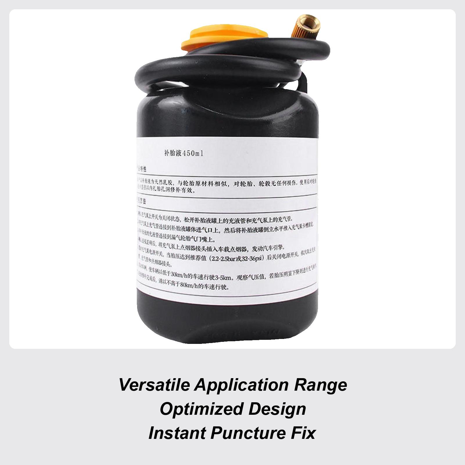 

Герметик для шин автомобіля Герметик для ремонту шин 450 мл Суміш з насосом-інфлятором Підвищує мобільність Безпеку Для їзди в будь-яку погоду CN