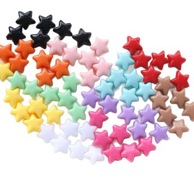 Mini Plastic Star Beads for DIY Jewelry and Accessories