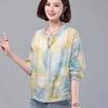 Women's Short Summer Lightweight Printed Sunscreen Shirt Fashionable Age Reducing Loose Baseball Sunscreen Clothing