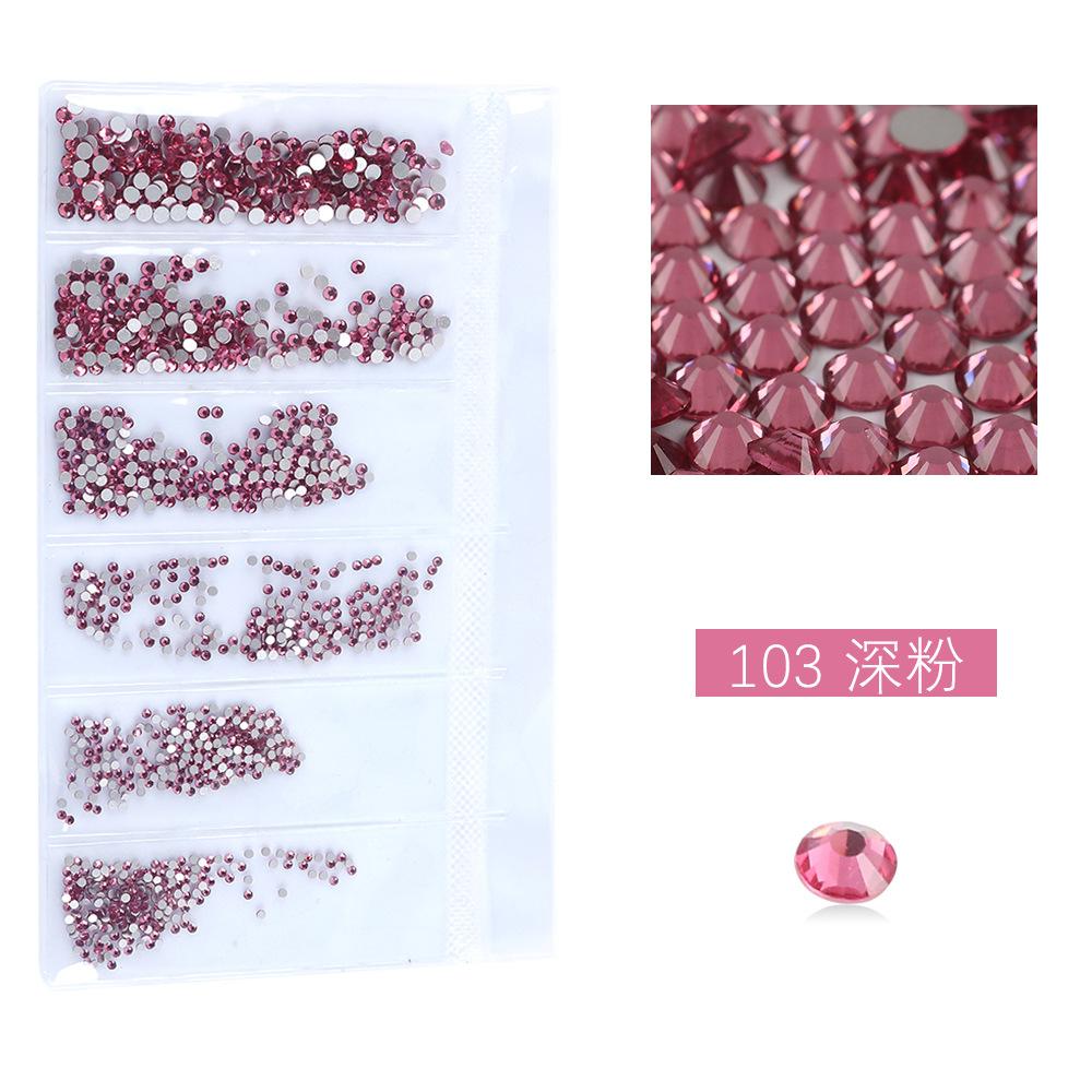 Flat Bottom Rhinestone Nail Drill Diy Nail Mobile Phone Case Sticker Drill, Jewelry Accessories, Bag Size Mixed Nail Drill