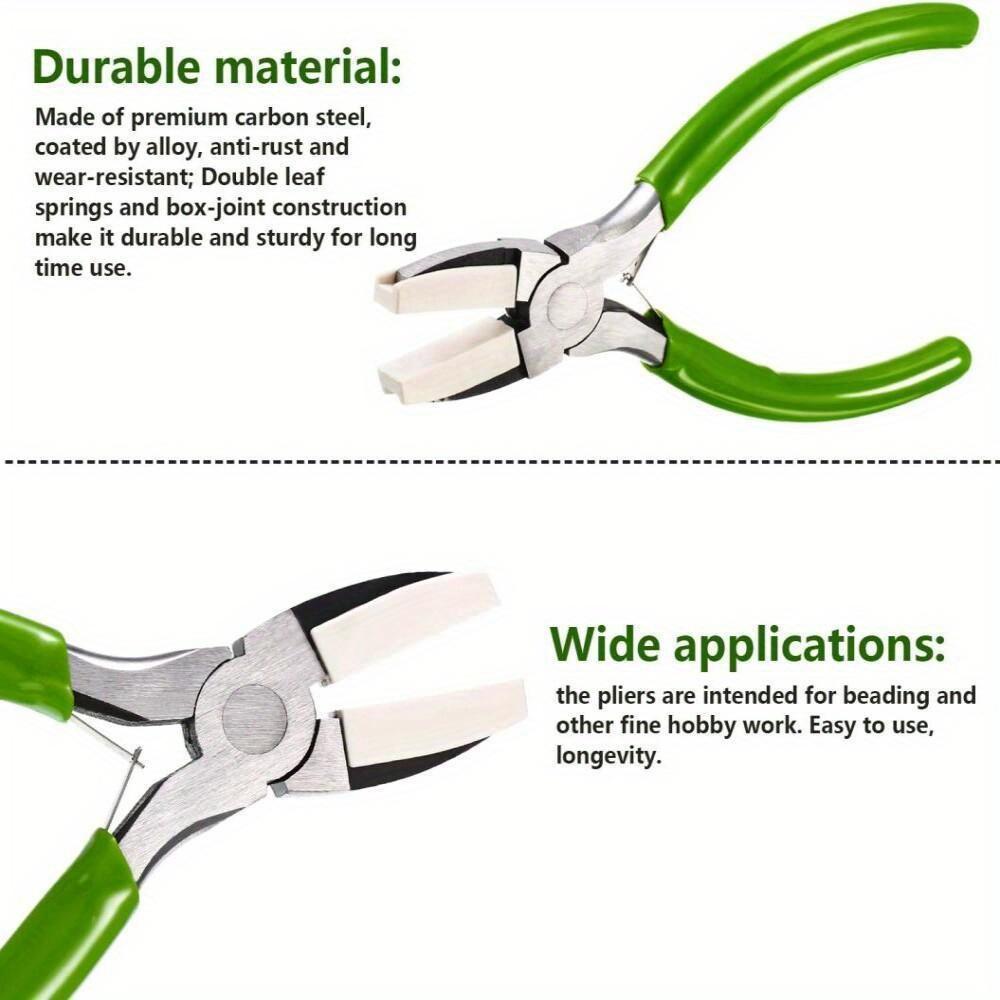 Pliers for Jewelry Crafting, Featuring Non-Scratching Nylon Jaws, Suitable for Various Wire Work Tasks, Built with Durable Rust-Resistant Materials