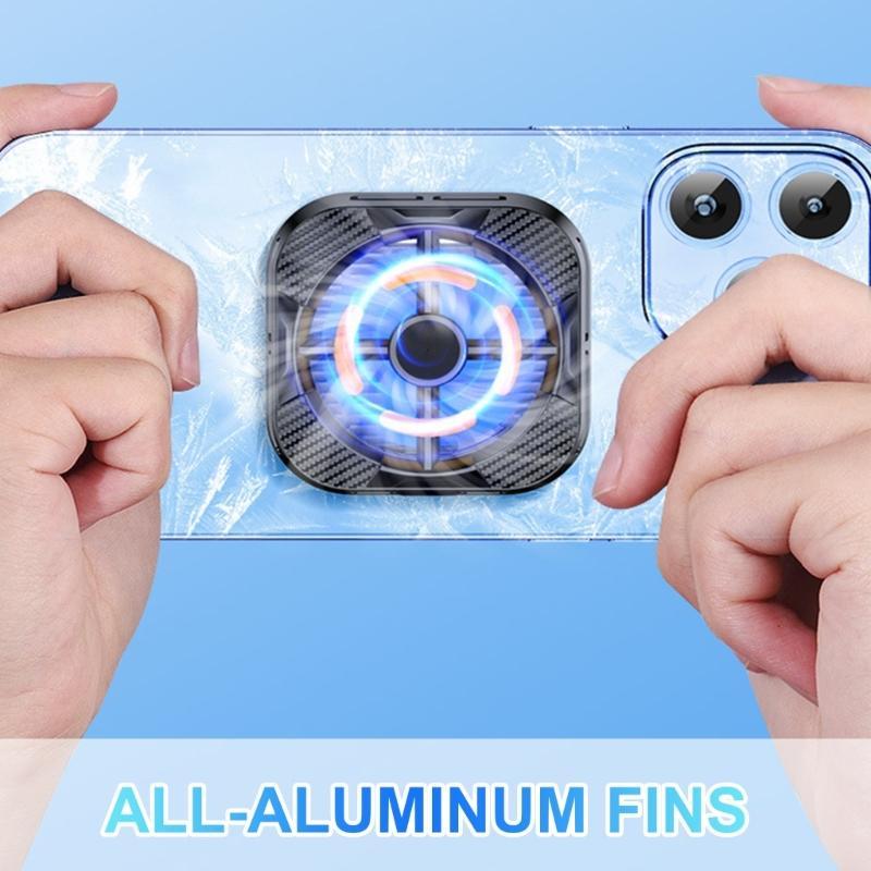 Phone Semiconductor Heatsink Cellphone Coolers ,Cellphone Radiator with LED Light Magnetic / Clip On Radiator