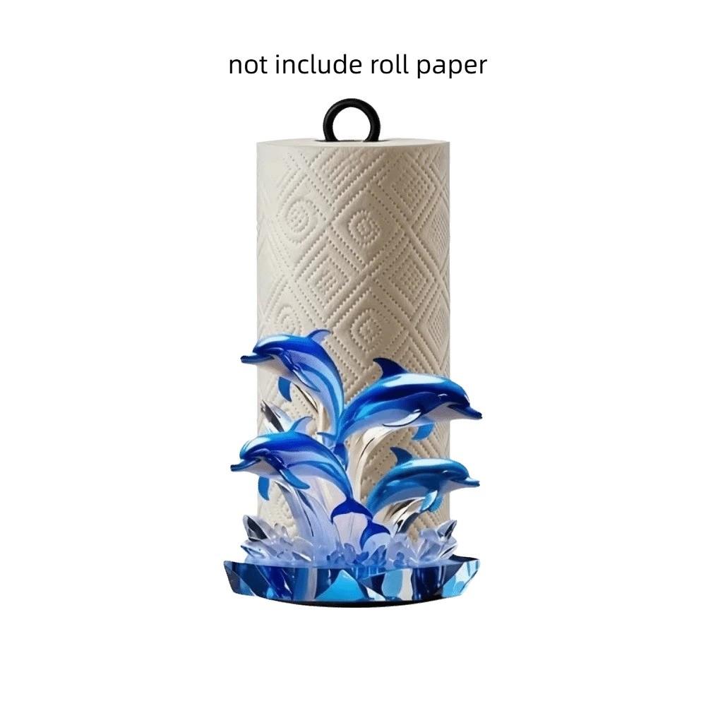 Cat Dog Christmas Tissue Holder Wooden Vertical Napkins Rack Tissue Storage Rack  Countertop