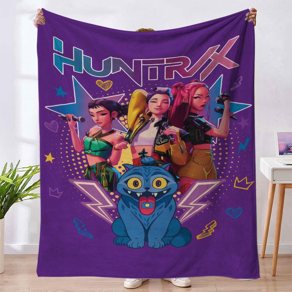 Flannel Blanket Witch Hunter K-Pop Series 4 Blankets Nap Blanket Autumn And Winter Flannel Blanket Can Be Connected To Jit