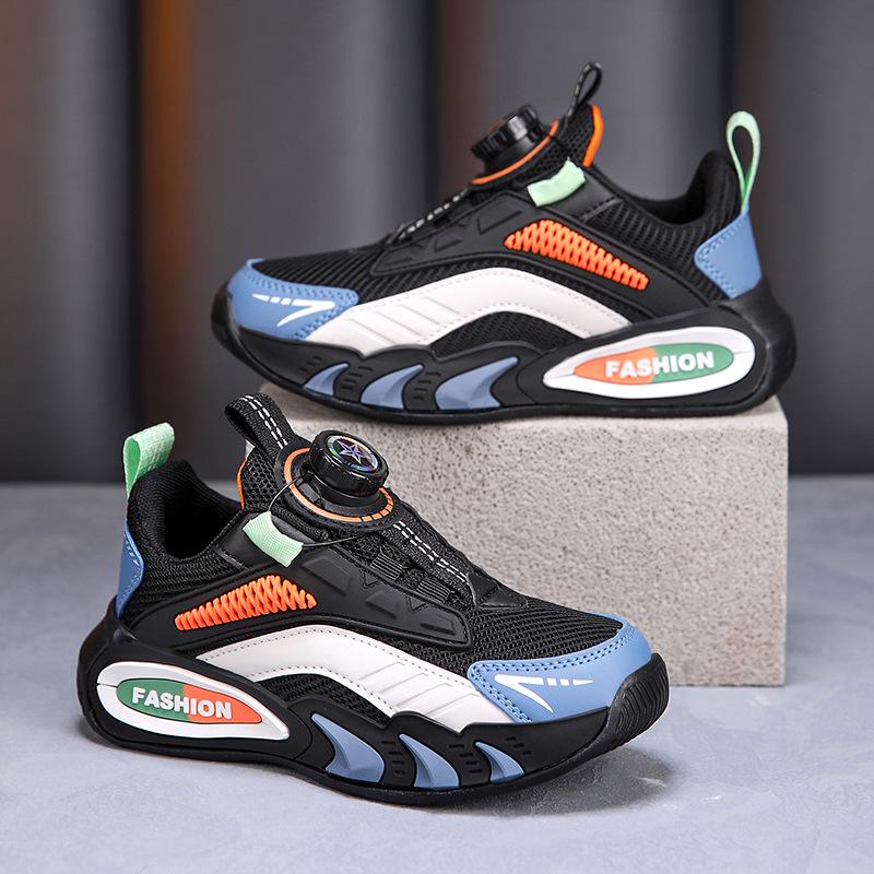 Kids' Sneakers: Fall 2025 Rotary Buckle, Non-Slip, Wear-Resistant for Boys & Girls