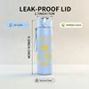 1PC Multi Sunflower Yellow Floral Group Print 750ml Color Plastic Sports Water Bottle Leakproof Flip Straw Lid Suitable for Sports Office Home Use