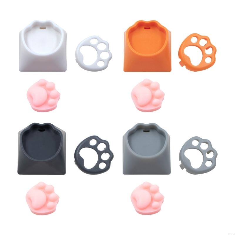 10/20PCS Cute Silicone Cats Claw Keycaps for Mechanical Keyboards Soft Design DIY Keys Caps Customizable Keyboards Accessories