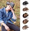 Vintage Faux Leather Hat Women Men Cowboy Hat Ethnic Style Western Style Hat
