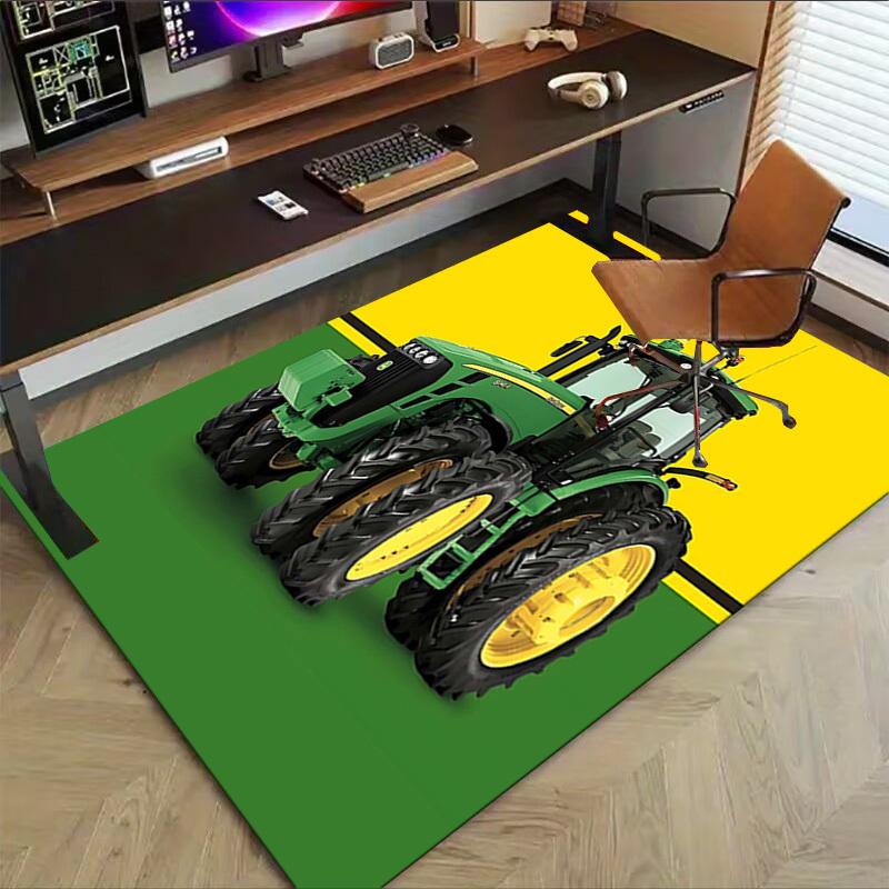 1PC Tractor Green Anti-slip Carpet, Suitable for Office, Bedroomand Playrooms. It Can Also Be Used As a Sofa Footrest cover-W77