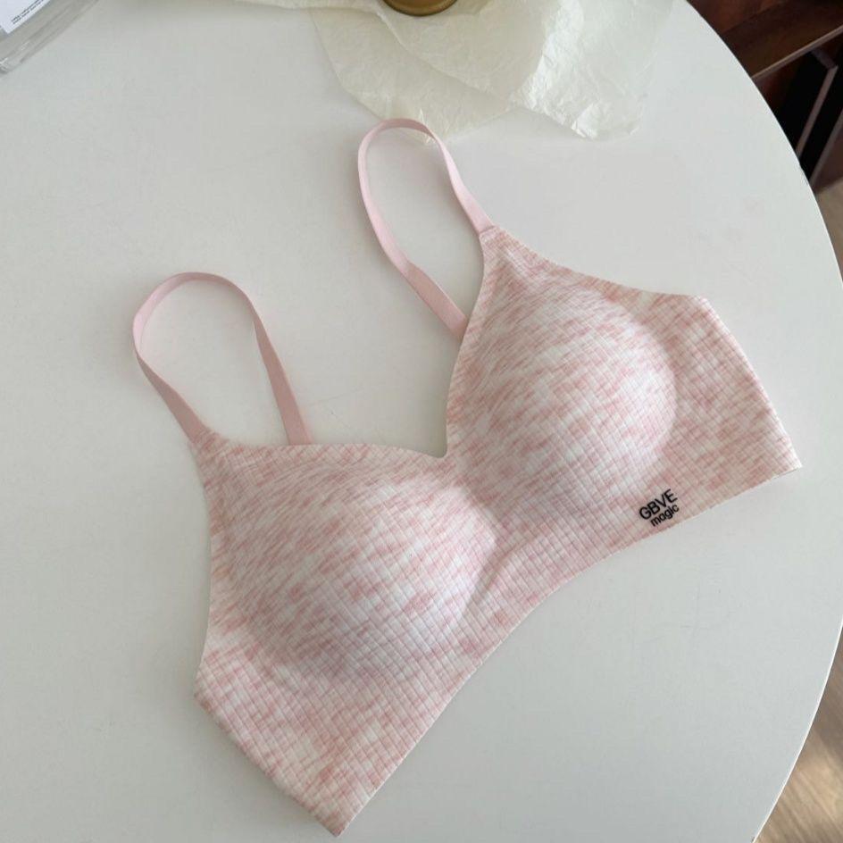 

Бюстгальтер пуш-ап Мягкая поддержка Бесшовный Без косточек Поднимающий Спортивный стиль Предотвращающий отвисание Тонкое нижнее белье S