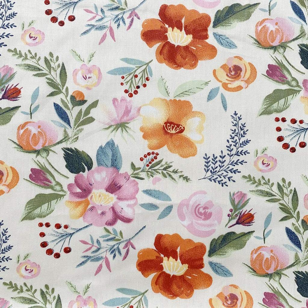 Japanese Pattern Cotton Fabric Set Cute Craft Perfect for DIY and More 7-Piece (Floral Pattern) - Fabric, 46x56cm, Crafts, Kits,