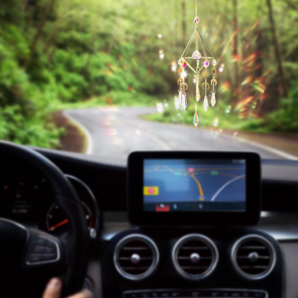 Crystal Windchimes Ornament Lighting Ball Outdoor Garden Home Wind Chime Hanging Ornament Home Decor Housewarming Gift