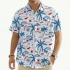 Herren S Kurzarm Hawaiian Tropisch Lässig Stretch Kühl Hemd