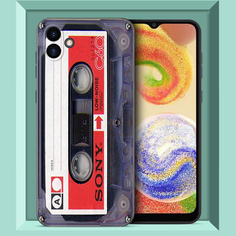 

Винтажный чехол для телефона в стиле ретро с кассетой для Samsung A01 A03 Core A04 E A02 A05 A10 A20 A21 A30 A50 S A6 A8 Plus A7 2018 Samsung A10S