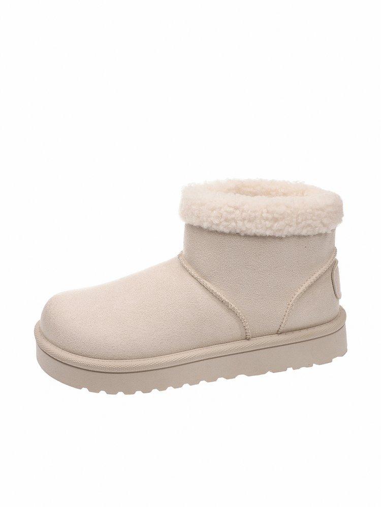 

Женские зимние ботинки-дутики из искусственной замши с пушистой отделкой, на толстой платформе, противоскользящие, до щиколотки, с подкладкой из искусственного меха, для комфортной и теплой ходьбы, мини-короткие ботинки 41