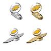 HLU1  Metal for Chevrolet AVEO CAPTIVA CRUZE TRAX IMPALA LACETTI MALIBU Sail SPARK Car Front Bonnet Hood Emblem Sticker Badge