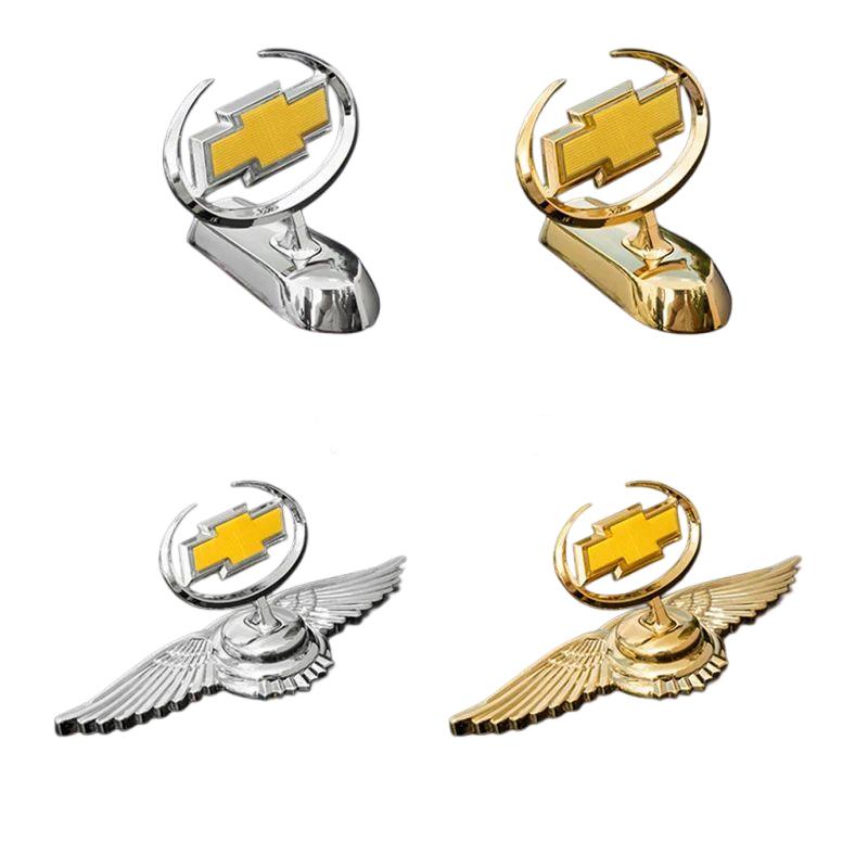 HLU1  Metal for Chevrolet AVEO CAPTIVA CRUZE TRAX IMPALA LACETTI MALIBU Sail SPARK Car Front Bonnet Hood Emblem Sticker Badge