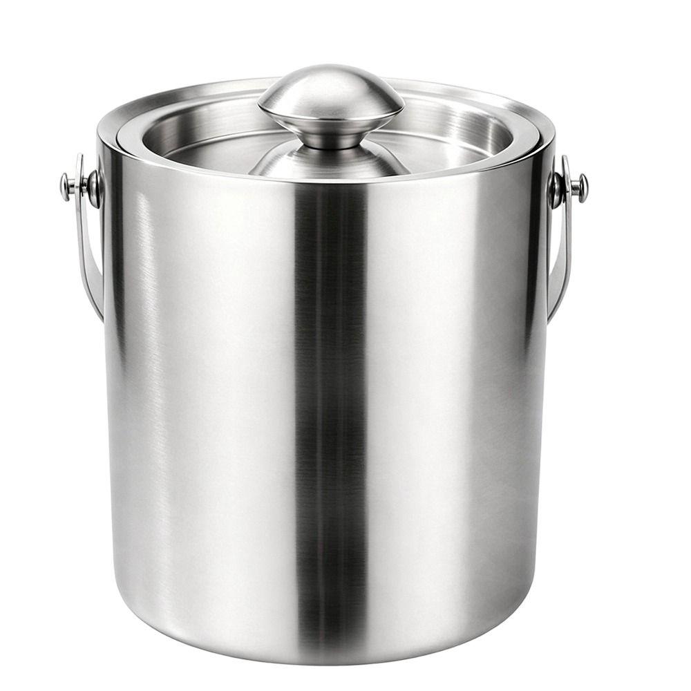 Double Walled Ice Bucket with Cover With Lid Insulated Ice Bucket Double Walled Ice Bucket Bar