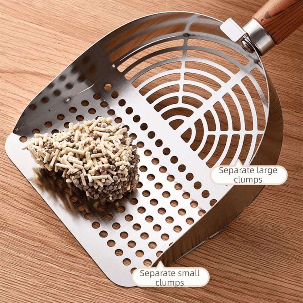 Long Handle Cat Litter Scoop Stainless Steel Cat Poop Sifting Tool  Cat Supplies