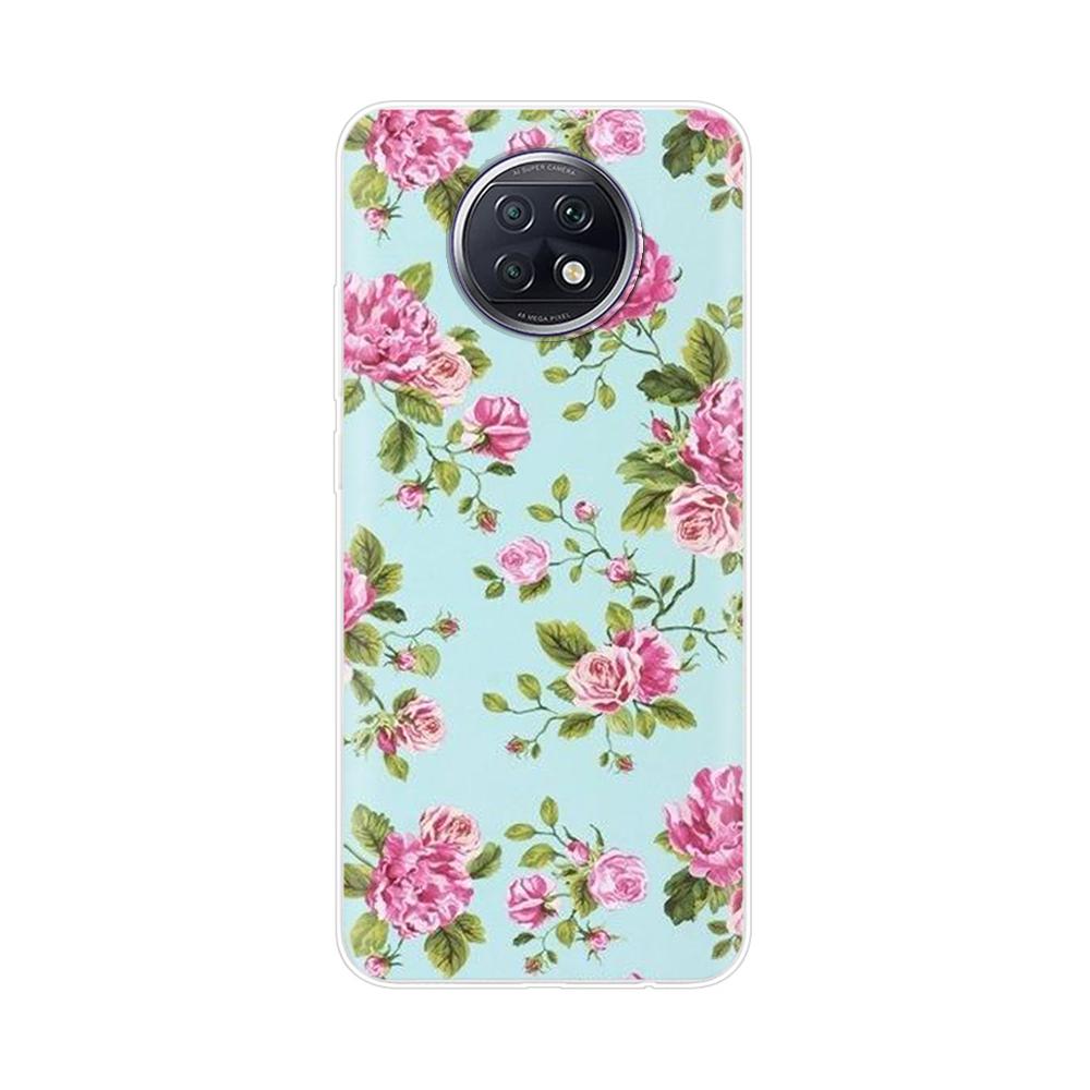 Fashion TPU Phone Case For Xiaomi Redmi Note 9T Soft Silicone Painting Case for Redmi Note 9T 5G Case Note9T 9 T coque flower
