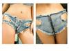 Autumn Women's Sexy Low Waist Ripped Denim Shorts