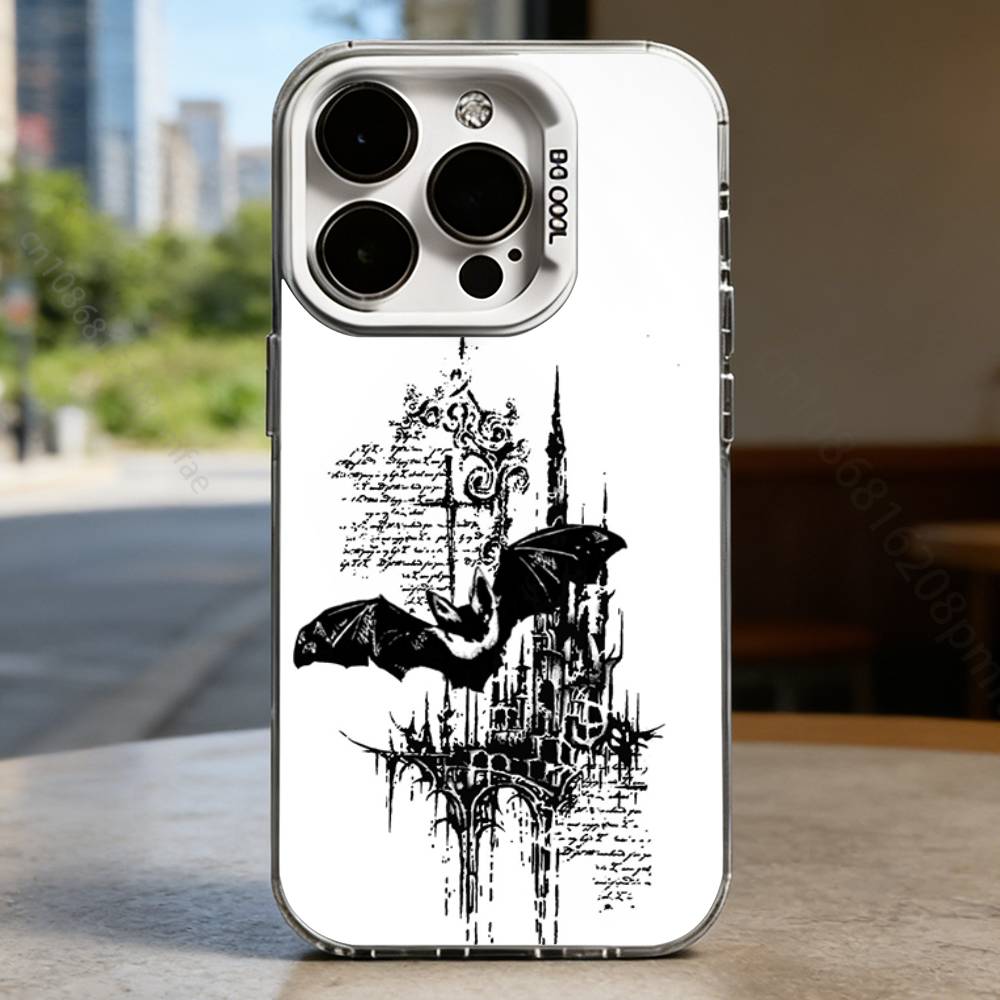 Goth Vampire Bat Gothic Case for iPhone17 16 15 14 13 12 11 Pro Max Plus Air 16E X XR XS Max Hard Shockproof Bumper Cover