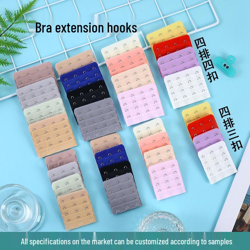Bra Extension Buckle: 4 Rows, 3 or 4 Buckle Options, Stainless Steel, Large Size Adjustable Extender.