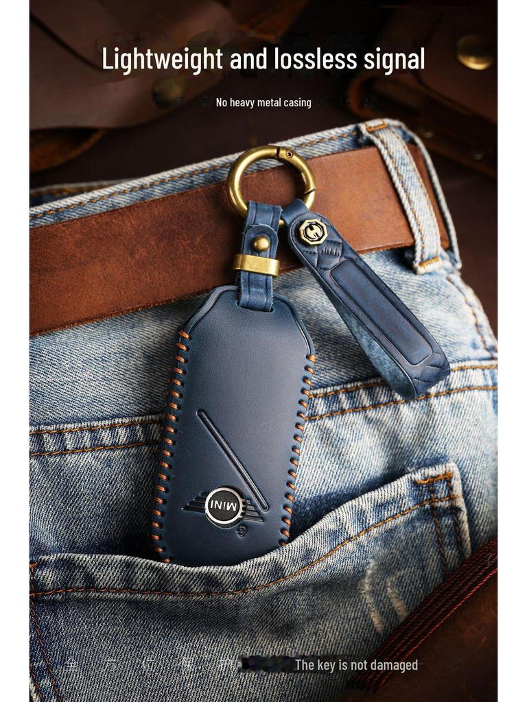 2024 Handmade Genuine Leather Key Cover for BMW MINI - New Models Available