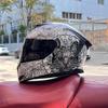 Imitation Street Car Helmet Men's Motorcycle 3C Electric Vehicle Full Helmet Autumn and Winter Knight Double Mirror Riding