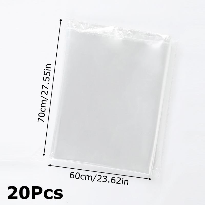 

20PC bouquet bag flower basket dustproof gift packaging transparent green plant plastic cover flower shop waterproof bouquet bag 60x70cm
