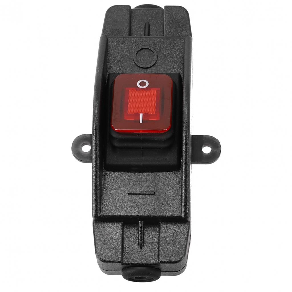30A 220V IP65 Waterproof On/Off Inline Cord Switch with Indicator Black