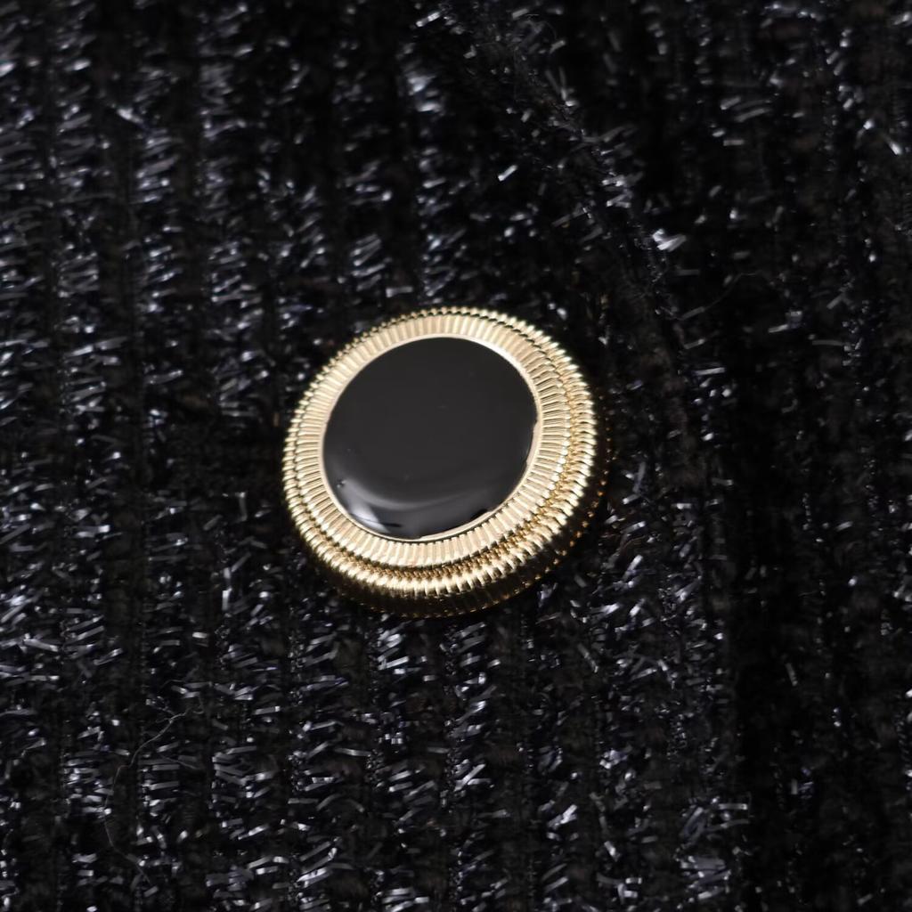 European and American style autumn new temperament thin lapel double-breasted woolen blazer