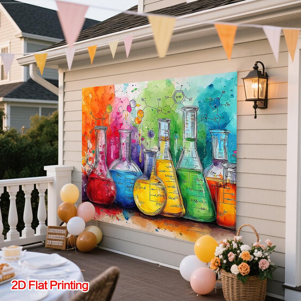2D Plane, 1 Piece of Color Chemical Laboratory Painting Photography Background, Polyester Material