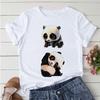 Summer Tshirts Cartoon T Shirt Unisex Kawaii Panda Yoga Print Graphic T Shirts Cute Girl Harajuku Anime Cartoon Female Clothes