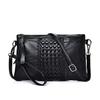Hakiki Deri Kadın Püskül Omuz Çantaları Messenger Çanta Perçin Debriyaj Bayanlar Crossbody Çanta