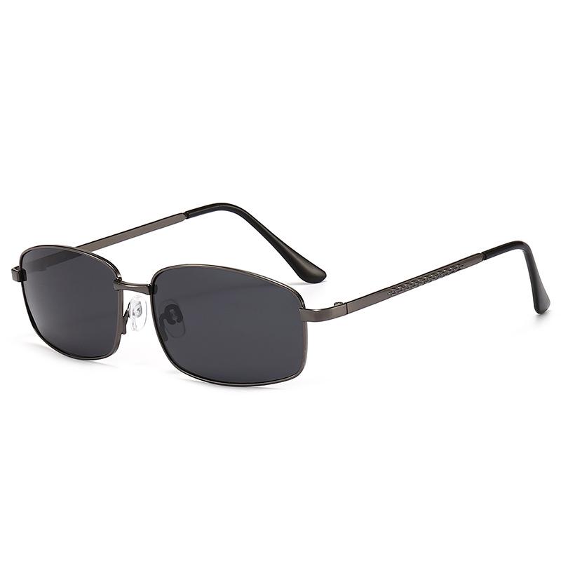 Men's Polarized Square Frame Sunglasses with UV Protection for Driving and Fishing.