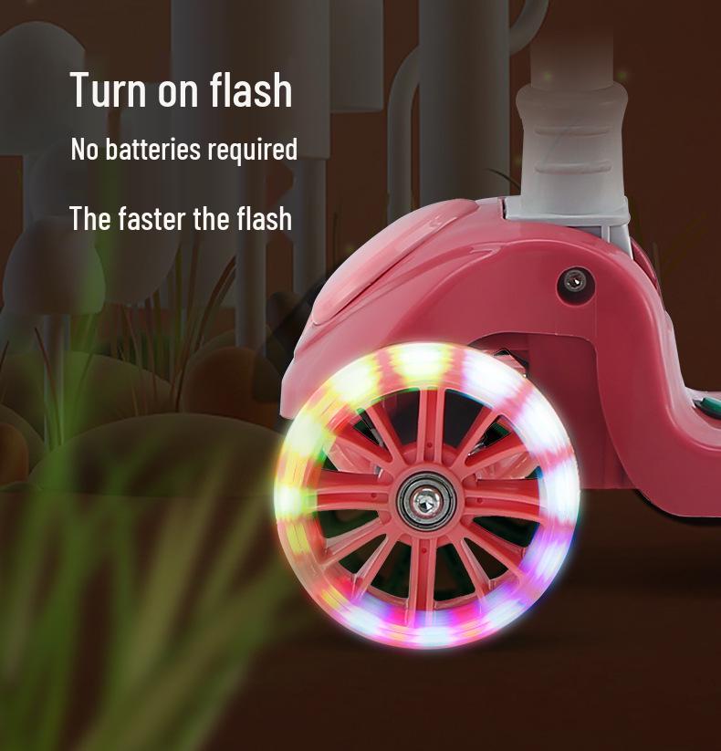 Flashing Folding Scooter for Kids Ages 2-10