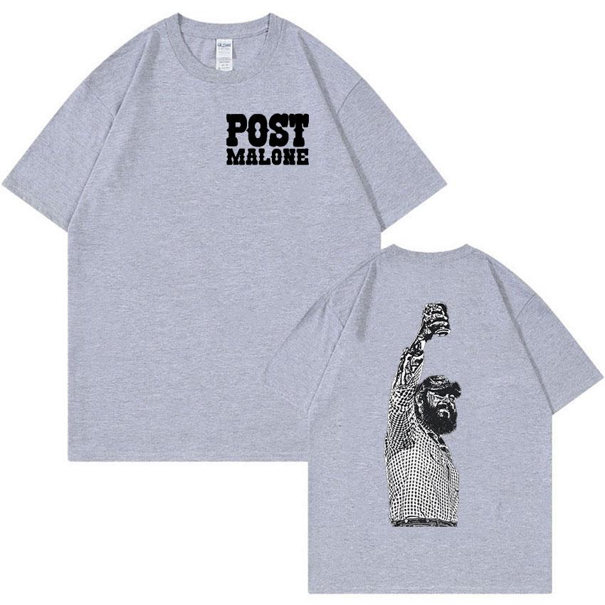 Singer P-Posts M-Malones Print Graphic TShirt Men Hip Hop Fashion Short Sleeve Tshirt Retro Oversize Women Cotton Tee Streetwear