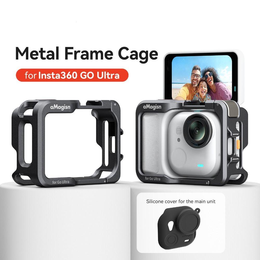 Quick Release Metal Rabbit Cage for Insta360 Go Ultra Action Camera Accessories