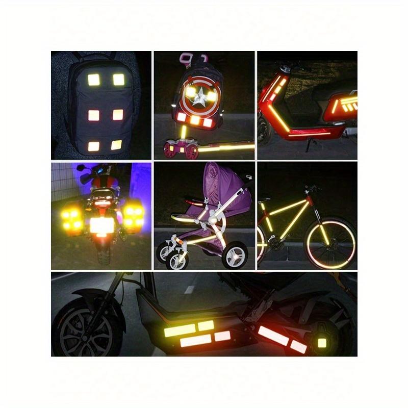 4pcs Reflective Car Door Warning Stickers, Anti-Collision Decals with Open Sign, Night Reflective High Temperature Decorative Stickers