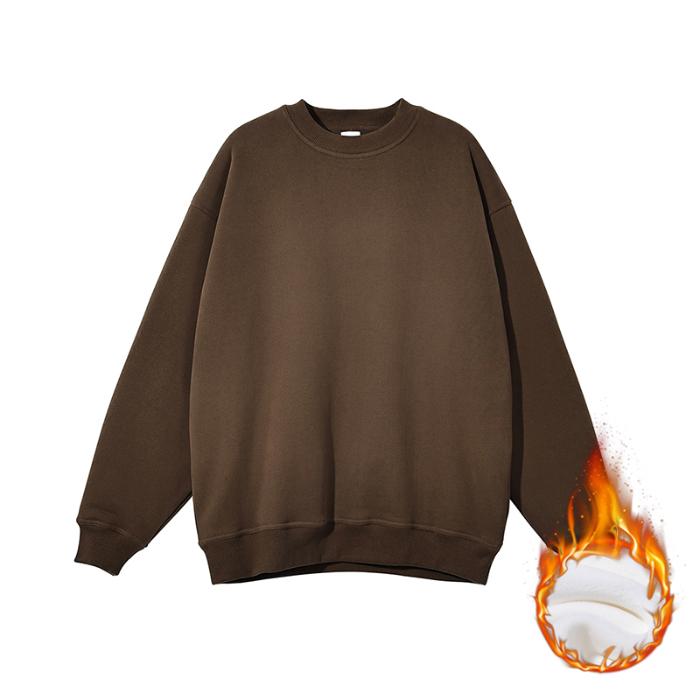 autumn winter cotton fleece warm Sweatshirt harajuku solid hoodies women men clothes thicken Long Sleeve UNISEX oversized hoodie