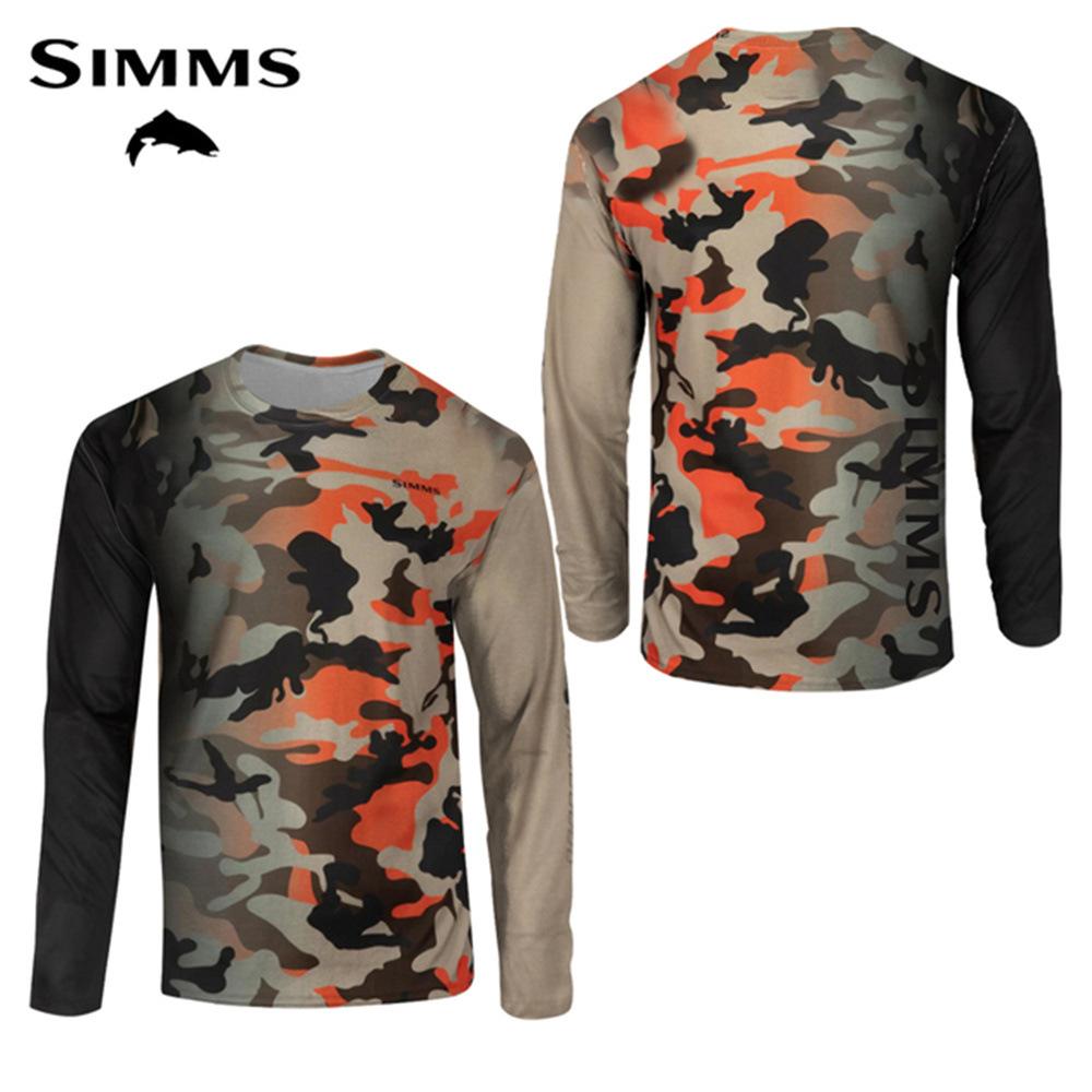Simms long-sleeved T-shirt summer sunscreen clothes Luya fishing clothes upf50 + quick-drying breathable men's clothing new