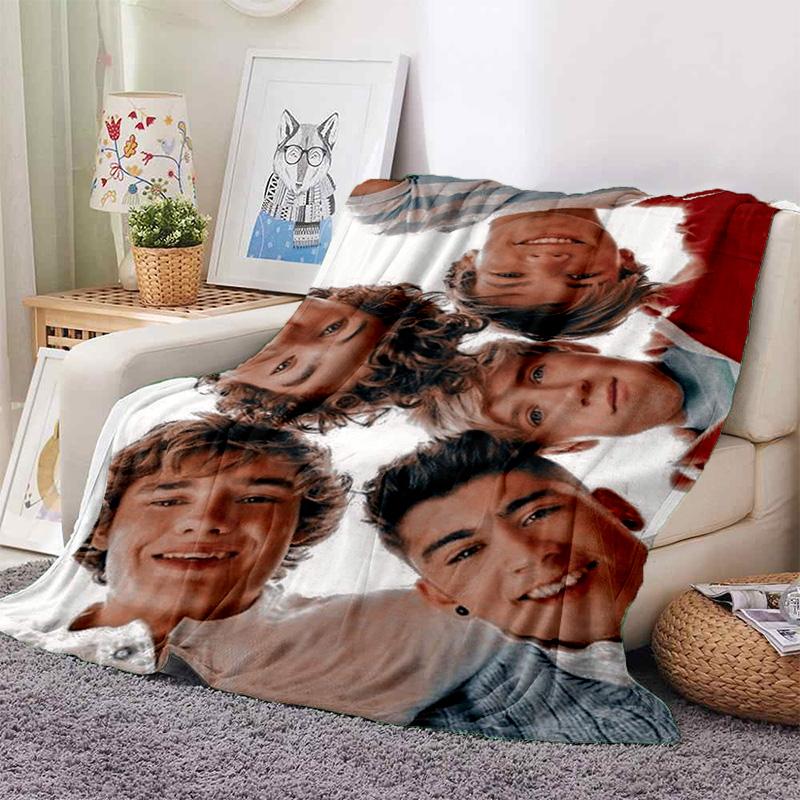2025 Rock-One Direction Combinatio 1D Star Soft Blanket,Soft Throw Blanket for Home Bedroom Bed Sofa Picnic Travel Cover Gift
