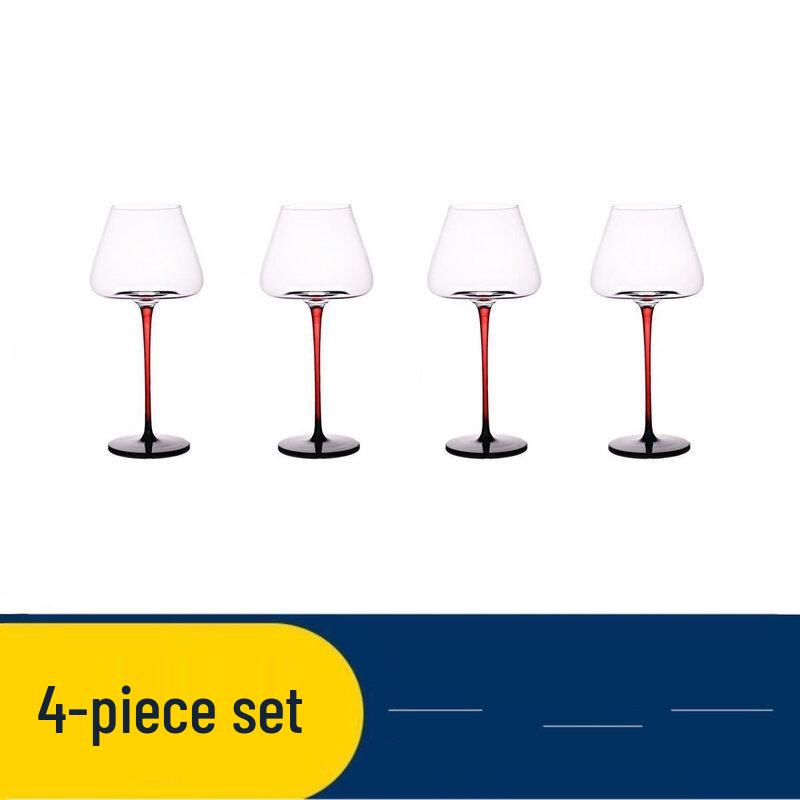 Premium Burgundy Red Wine Glasses Set
