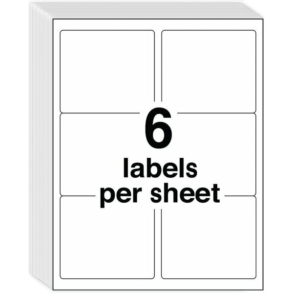 3-1/3" X 4" Shipping Address Labels 300 Label Stickers Paper for Laser/Inkjet Printer 6 Pe