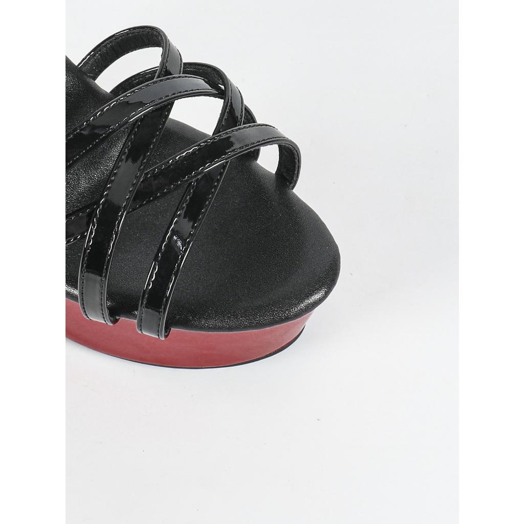 Women's Sexy Platform Sandals Knotted Model High Heels Thin Heel Sexy Black Waterproof 15cm Heel LFD-8661-Q4