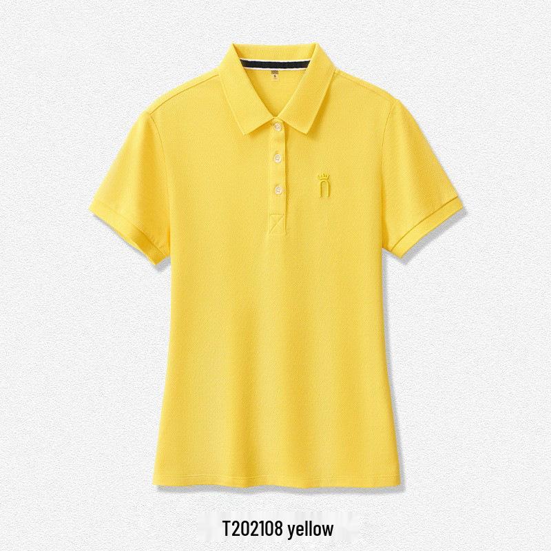 Women's Custom Logo Embroidered Cotton Short Sleeve Polo Shirt